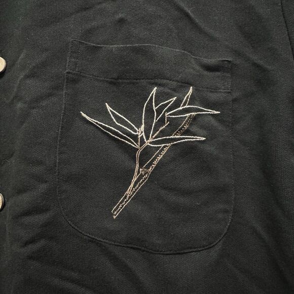 Cubavera Mens Shirt Button Down Embroidered Medium Water Scene Rayon - Picture 4 of 8